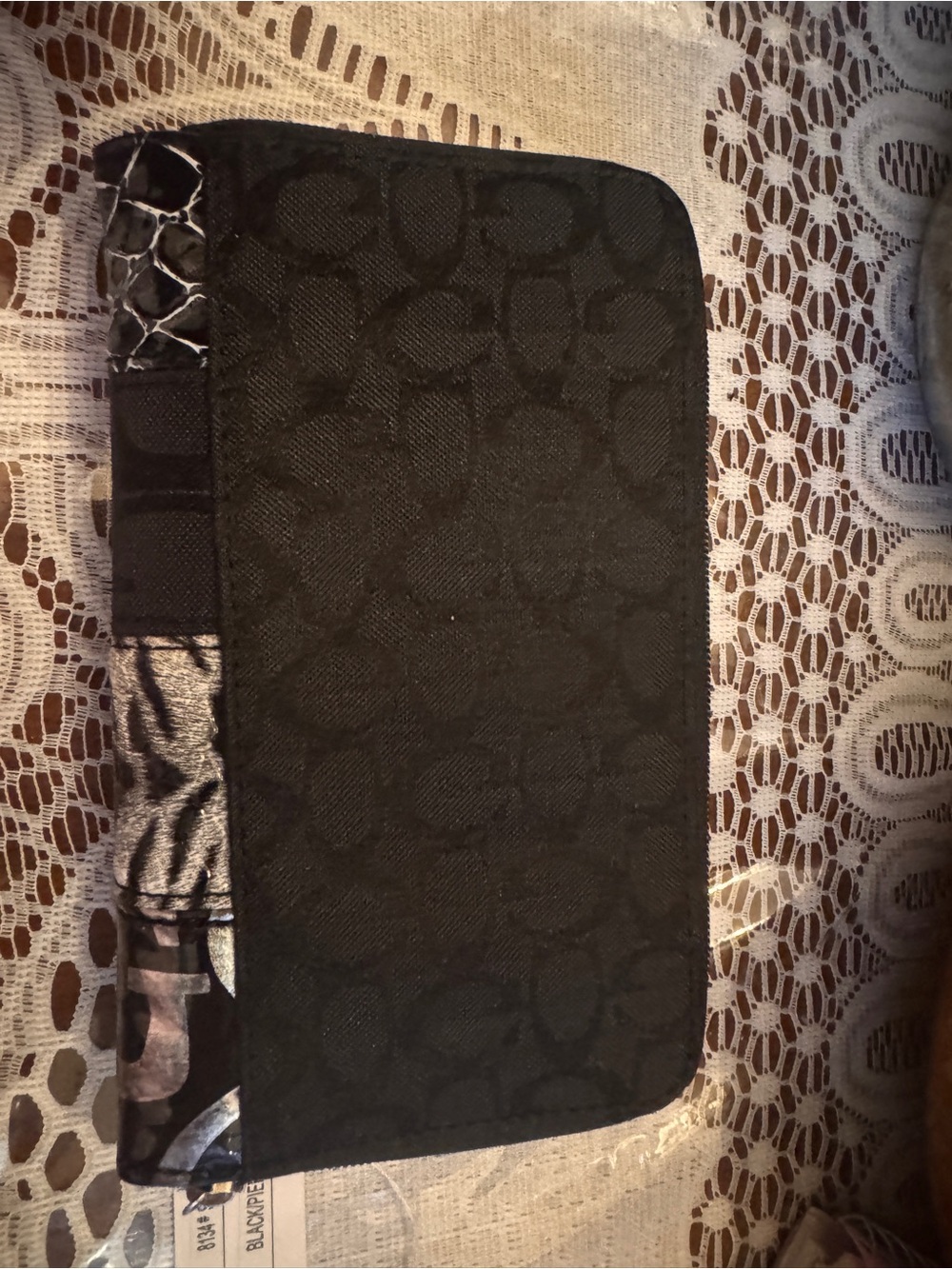 Black Patchwork wallet - Picture 2 of 5
